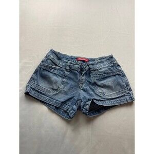 Vintage 90s Y2K Union Bay Stretch Med. Wash Mid Rise Denim Shorts Juniors Size 3